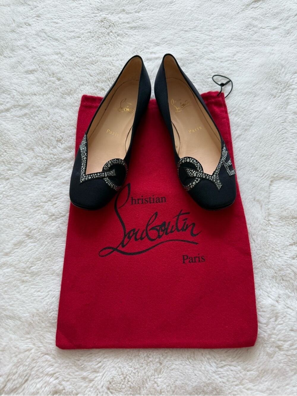 Christian Louboutin women flats with crystals size 36EU Authentic